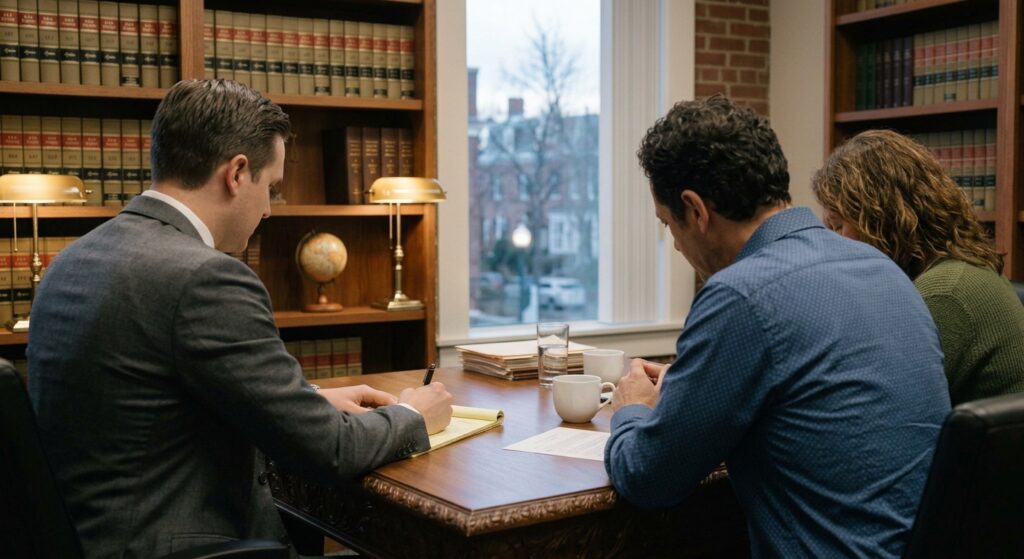 Strata Litigation Lawyer in Vancouver listening to client dealing with strata disputes